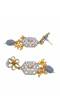 Traditional Rajasthani Royalty Gold Choker Grey Necklace Set with earring & Maang Tika RAS0234