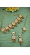 Traditional Rajasthani Royalty Gold Choker Grey Necklace Set with earring & Maang Tika RAS0234