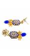 Traditional Rajasthani Royalty Gold Choker Blue Necklace Set with earring & Maang Tika RAS0235