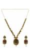 Adorable Classy Traditional Gold-Plated Round Necklace Set With Earrings RAS0274