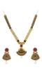 Traditional Indian  Ethnic Gold- Plated Long Necklace Set With Earrings RAS0276