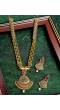 Traditional Indian  Ethnic Gold- Plated Long Necklace Set With Earrings RAS0276