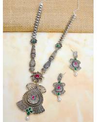 Buy Online Crunchy Fashion Earring Jewelry Stylish Boho Multicolor Beaded Waterfall Necklace for Women Jewellery CFN0978