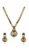 Gold-Plated Peacock Multicolor Pearl Necklace Set RAS0280