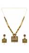 Traditional Gold-Plated Imitation Antique Pendant Necklace Set  with Earrings RAS0282