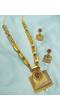 Traditional Gold-Plated Imitation Antique Pendant Necklace Set  with Earrings RAS0282