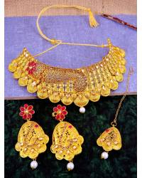 Buy Online Crunchy Fashion Earring Jewelry Gold Tone Kundan & Red  Pearls Wedding Collection Maang Tikka CFTK0029 Jewellery CFTK0029