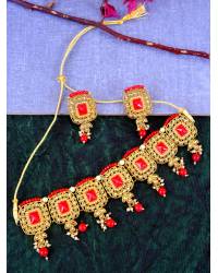 Buy Online Crunchy Fashion Earring Jewelry Embellished Gold Plated Necklace Earrings set Jewellery CFS0272