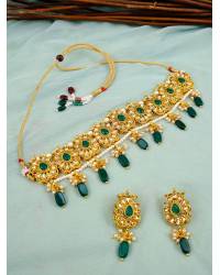 Buy Online Royal Bling Earring Jewelry Traditional Gold Plated Green Jhumki Earrings  Jewellery RAE0364