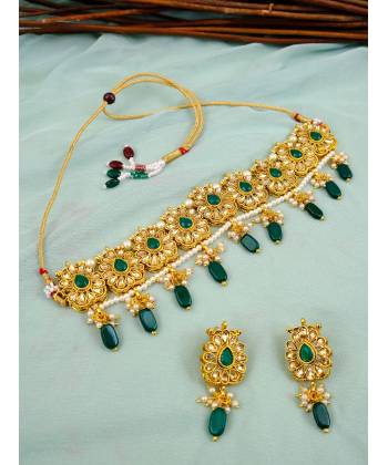 Traditional Wedding Collection Choker Necklace With Earrings RAS0302