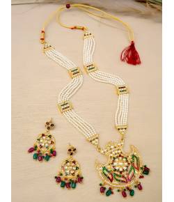 Trendy Artificial Meenakari Pearl & Kundan Mala Sets Jewellery  Set RAS0315