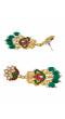 Traditional Gold-Plated Kundan Meenakari Multi String Moti Mala  Necklace Set With Earrings Set RAS0319