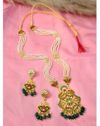 Buy Online Royal Bling Earring Jewelry Meenakari Gold Plated Kundan Jhumka Earrings With Long  Pearls  RAE1025 Jewellery RAE1025