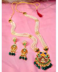 Buy Online Royal Bling Earring Jewelry Indian Rajasthan Green Meenakari Ethnic Peacock Trendy Stylish Earring RAE0887 Jewellery RAE0887