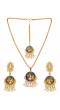 Traditional  Handcrafted Necklace Set with Radha Krishna painting With Earrings & Earrings RAS0331