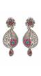 Traditional German Silver Floral Necklace Set With Earrings RAS0343