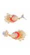 Ethnic Moon Design Chandbali Red  Necklace with Earring & Maang Tika RAS0358