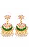 Ethnic Moon Design Chandbali Green Necklace with Earring & Maang Tika  RAS0362