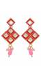 Traditional Gold-plated Kundan Pink Pearl  Work Necklace With Earring Set RAS0375