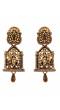 Gold-Plated Traditional Temple Kemp Goddess Laxmi  Square Pendant Necklace & Earring Sets RAS0378