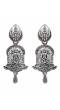 Silver-Plated Traditional Temple Kemp Goddess Square Pendant Necklace & Earring Sets RAS0379