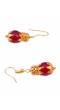 Elegant Multicolor Gold Pearl Necklace, Earrings Jewellery Set RAS0399