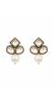 Traditional Gold Plated Royal Green Pearl & Kundan Choker Necklace & Earring Set RAS0407