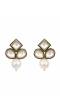 Classy Gold-Plated  Yellow Pearl Kundan Choker Necklace & Earrings Set RAS0409