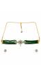 Classy Gold-Plated  Green Pearl Kundan Choker Jewellery  Set RAS0410