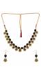 Oxidized Gold-Plated Black Beads Contemporary Jewellery Set 