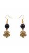 Oxidized Gold-Plated Black Beads Contemporary Jewellery Set 