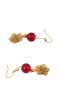 Oxidized Gold-Plated Black Red Contemporary Jewellery Set 