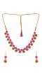 Gold-Plated Pink Pearl Choker Jewellery Set 