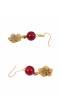 Gold-Plated Multicolor Beads Choker  Necklace & Earring Set  RAS0419