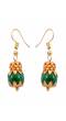 Elegant Gold-Plated Green Pearl  Jewellery Set RAS0424