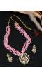 Crunchy Fashion  Kundan & Stone Black Pearl Multilayer Jewellery  Set  RAS0430