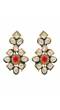 Crunchy Fashion  Kundan & Stone Mehroon Pearl Multilayer Jewellery  Set  RAS0432