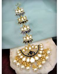 Buy Online Royal Bling Earring Jewelry Traditional Wedding Jewellery Set  in Gold Plated with earring and Mangtika RAS0288 Jewellery RAS0288