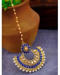 Buy Online Royal Bling Earring Jewelry Oxidised Gold Plated Maroon Pearls Earrings RAE0366 Jewellery RAE0366