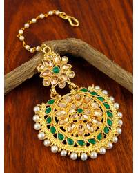 Buy Online Crunchy Fashion Earring Jewelry Traditional Gold-Plated  Blue  Kundan, Jaipur handpainted Meenakari Jhumka Earrings RAE1528 Jewellery RAE1528