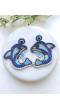 Quirky Dolphin Dangler Earrings - Handmade Beaded Jewellery For Women & Girls