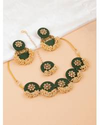 Buy Online Crunchy Fashion Earring Jewelry Sky Blue Beaded Jewellery Set for Haldi Mehndi Handmade Beaded Jewellery CFS0512