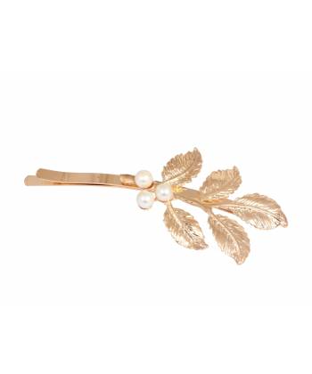 Leaves with Pearl Twist Hair Pin