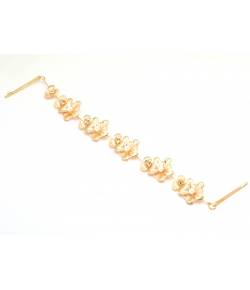 Golden Floral Hair Clip with Pins 