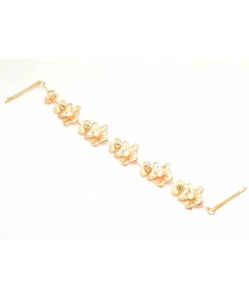 Golden Floral Hair Clip with Pins 