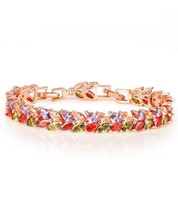 Sparkling Leaves Swiss AAA Zircons Designer Bracelet 