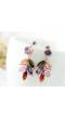 Sparkling Colors Flowerets Vine Swiss Cubic Zircon Earrings