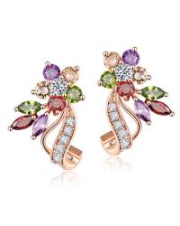 Buy Online Crunchy Fashion Earring Jewelry Blue Cotton Balls Bual Earrings Jewellery CFE0366