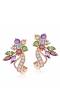 Sparkling Floret Petal AAA Swiss Zircon Multicolor Earrings
