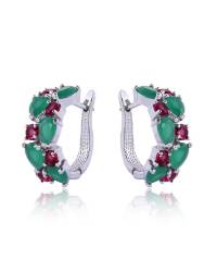 Buy Online Royal Bling Earring Jewelry Red emboss hearty Earrings Jewellery RAE0068